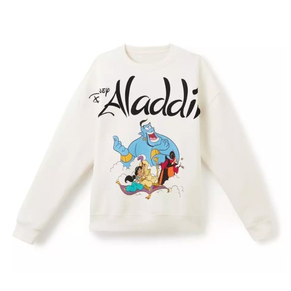 Disney Other - Disney Aladdin Pullover Sweatshirt for Adults Size Large Embroidered NWT